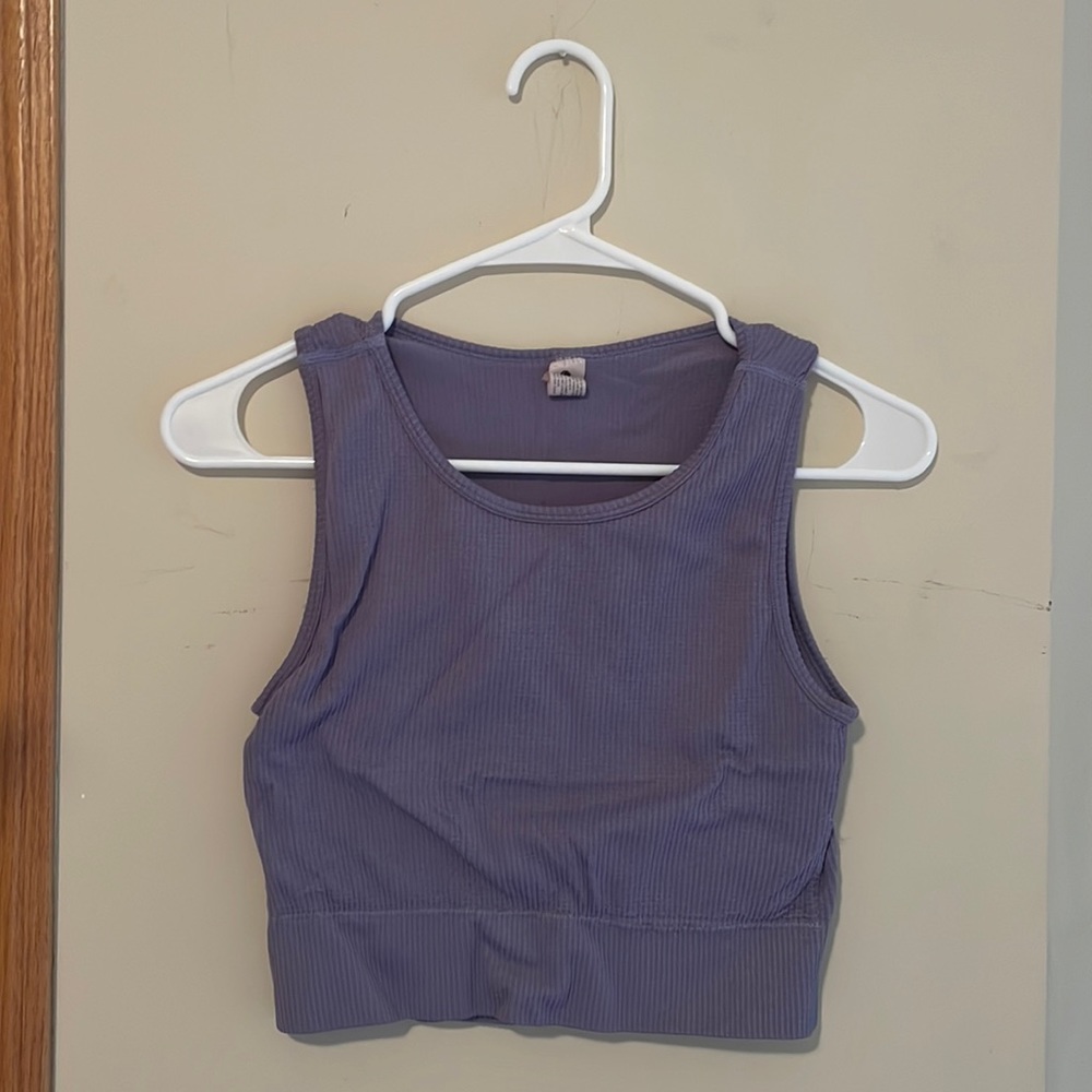 Purple Cropped Tank Top (M)